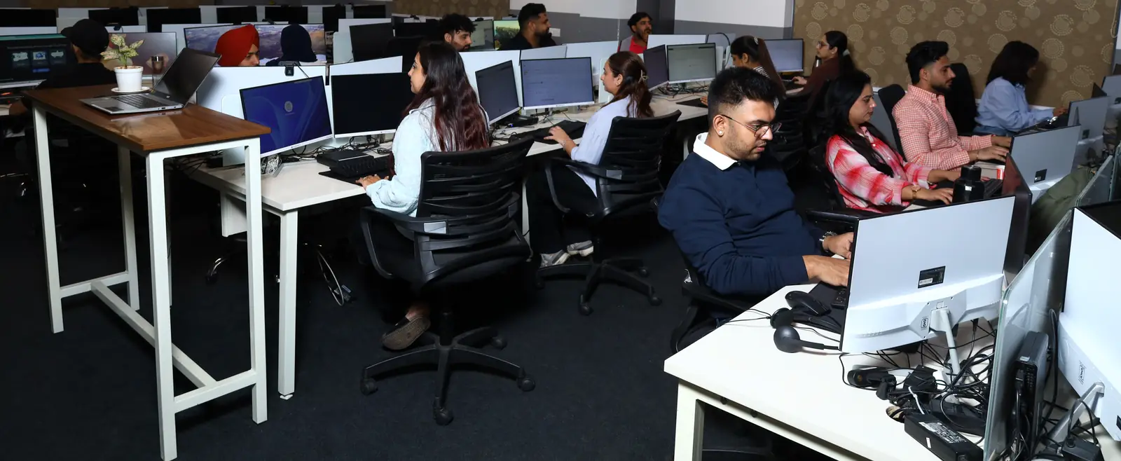 Peak Process Partners team members working at their desks